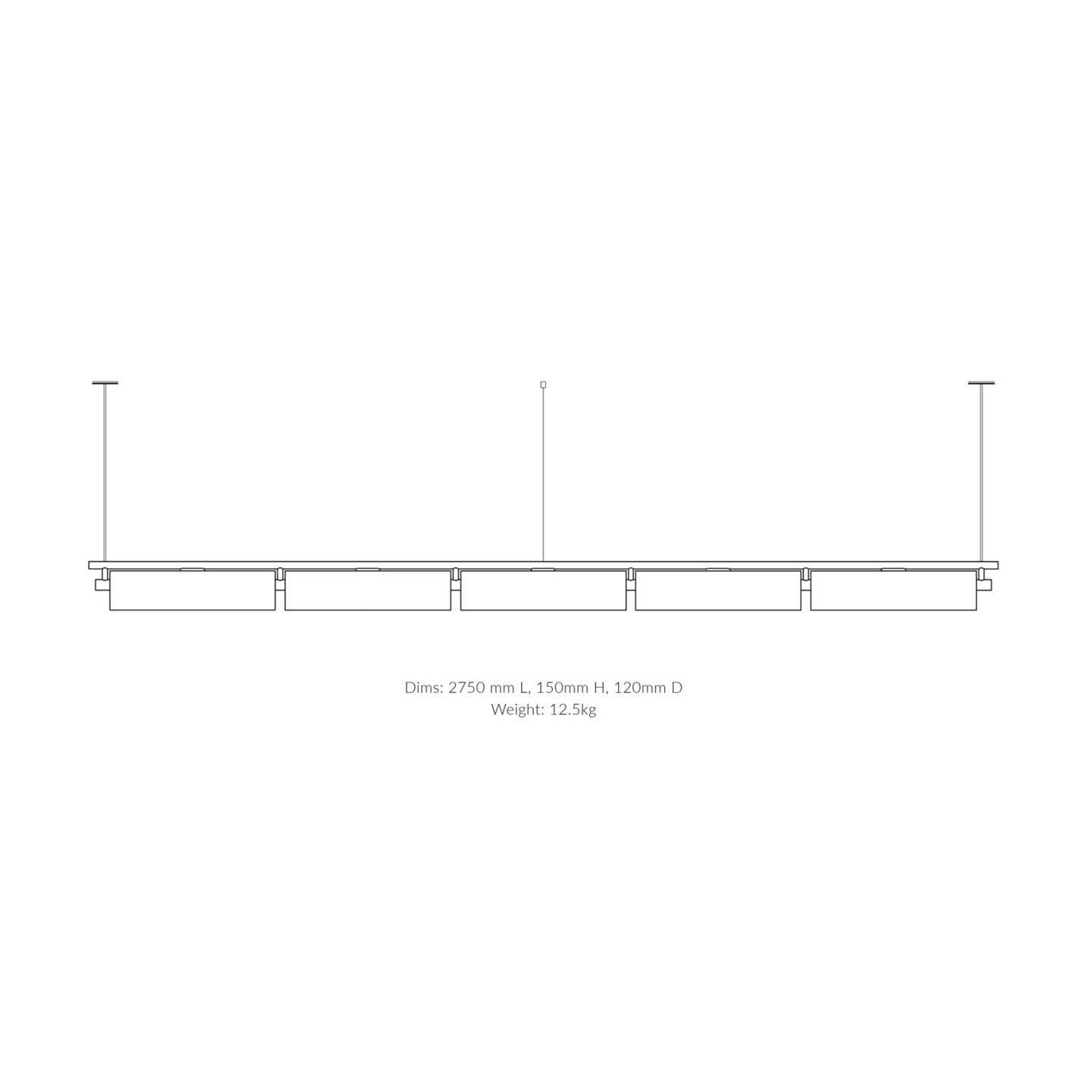 Torii Linear 275 Ribbed Clear & Silver Grey